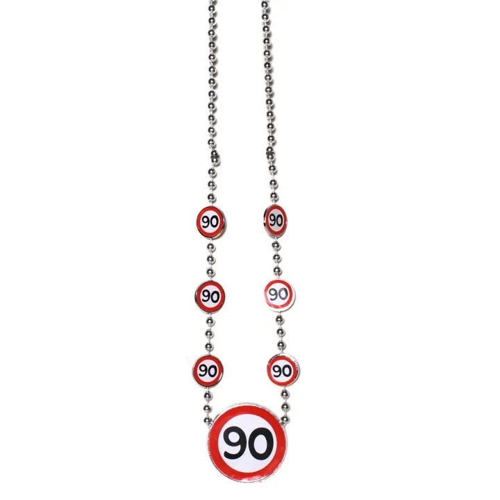Partykette zum 90. Geburtstag "Verkehrsschild"