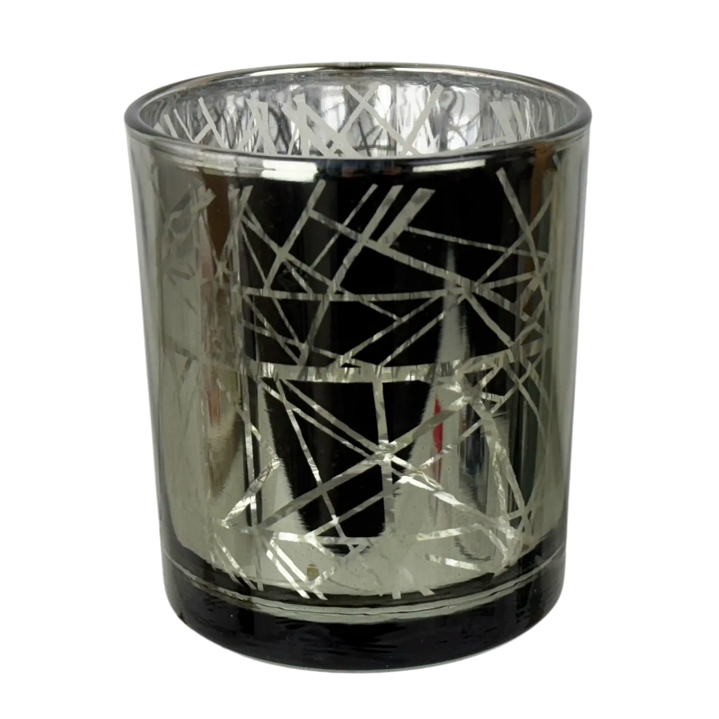 Windlicht "Netz" in Silber