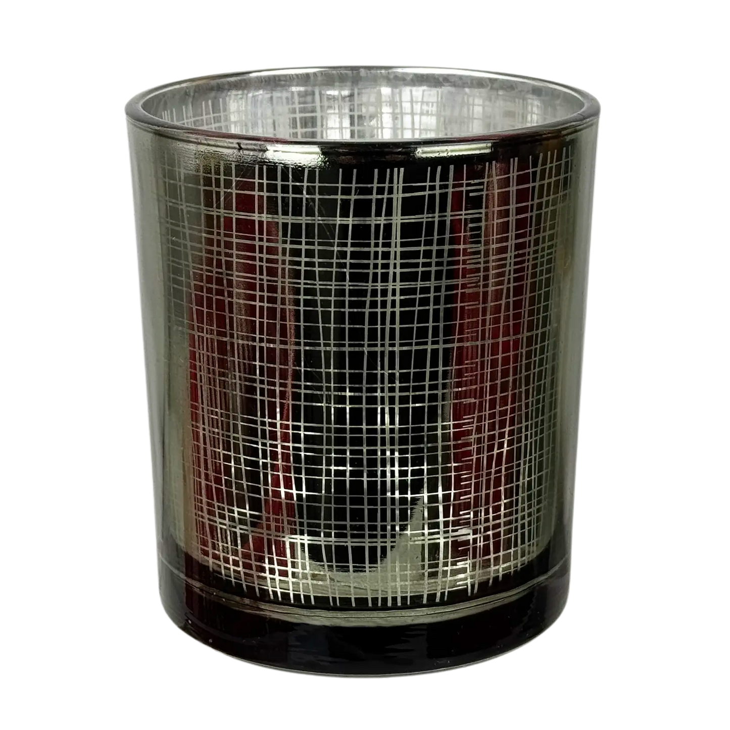Windlicht "Gitter" in Silber