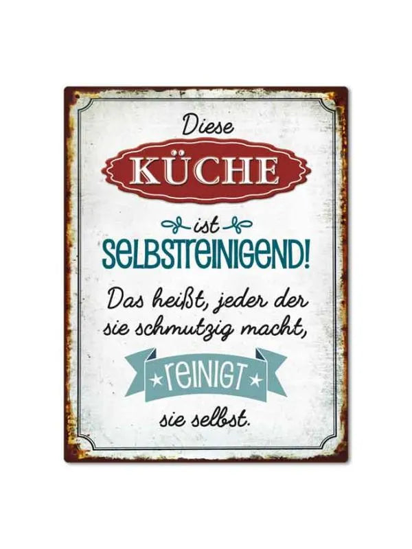 Magnet "Diese Küche ist selbstreinigend!"