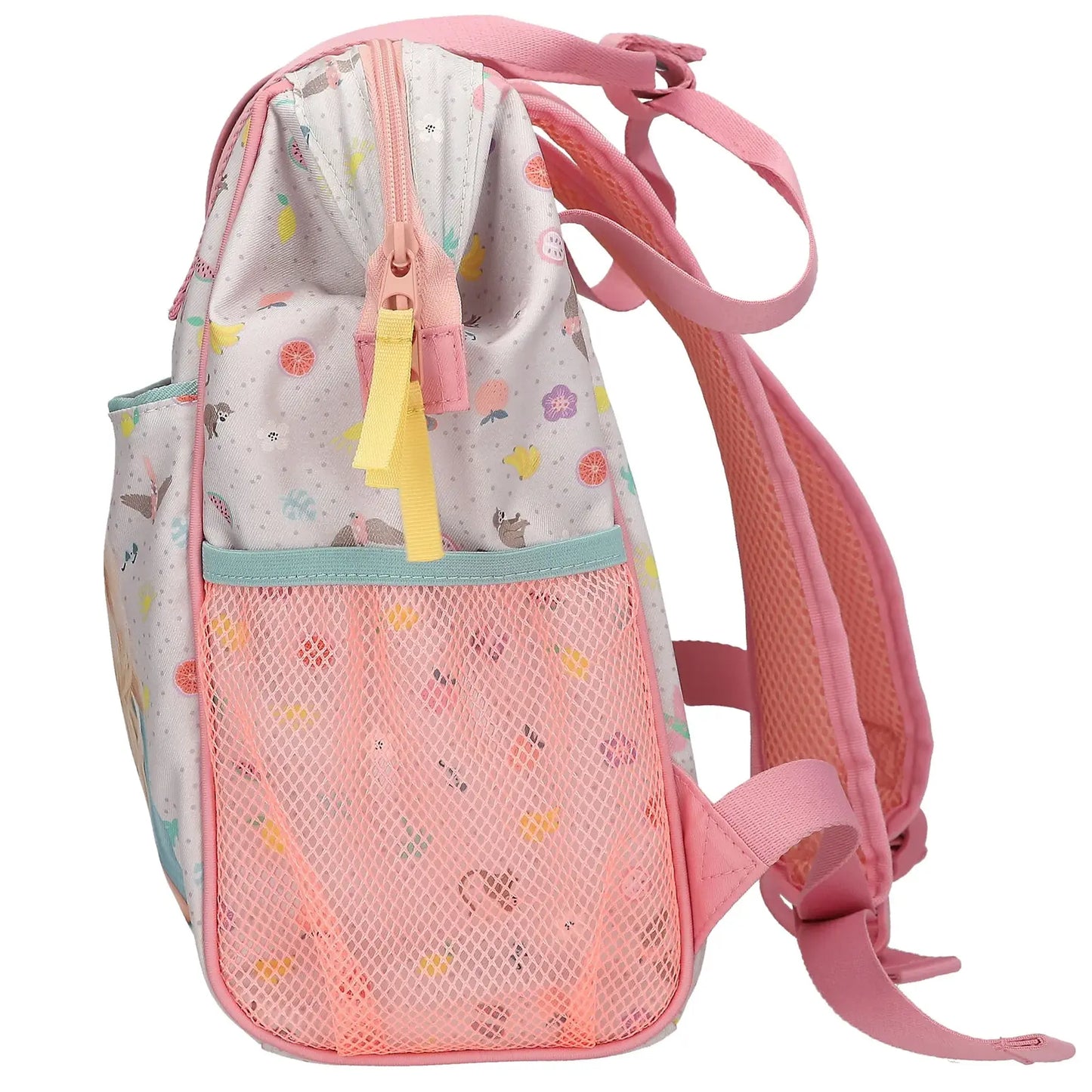 TOPModel Tagesrucksack JUICY, zeigt die seitliche Netztasche