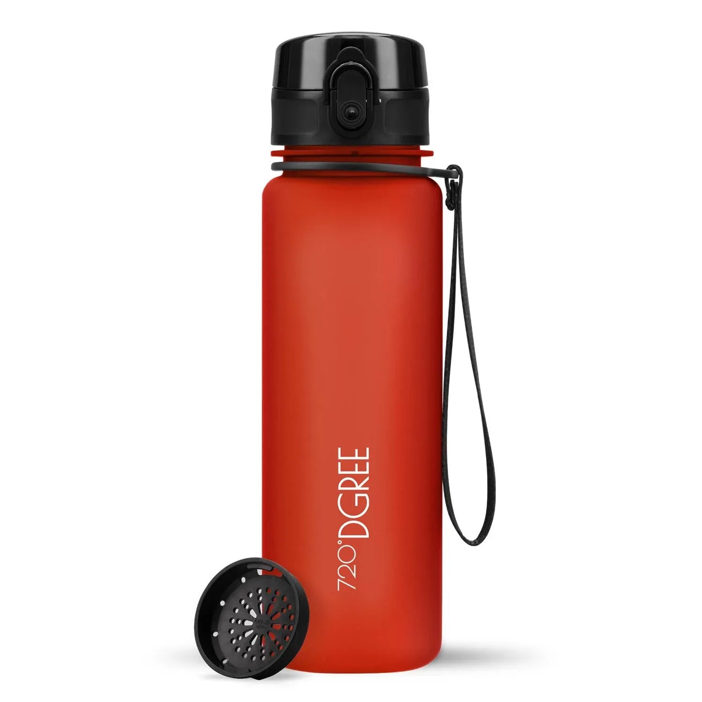 Trinkflasche 720DGREE uberBottle softtouch mit Sieb 500 ml, Rot