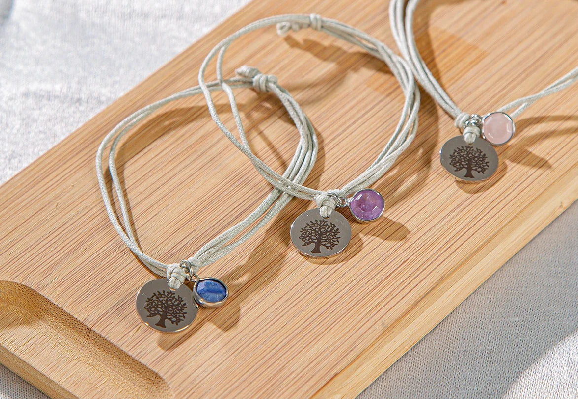 Armband mit Schmuckstein "Lebensbaum"