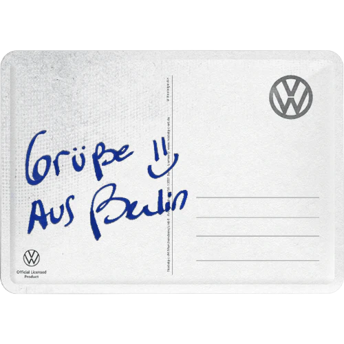 Nostalgic-Art Blechpostkarte VW Bulli - Good Things, Rückseite