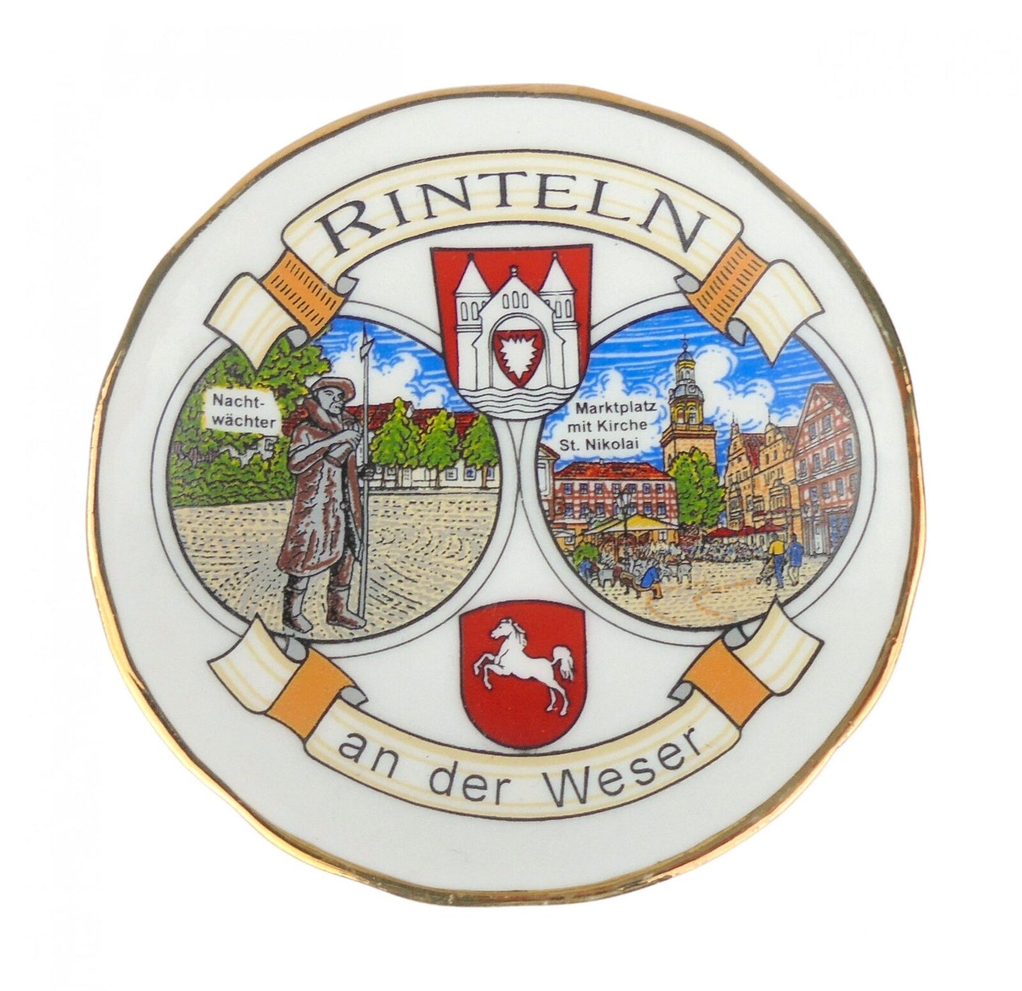 Miniatur Teller mit Magnet "Rinteln an der Weser"