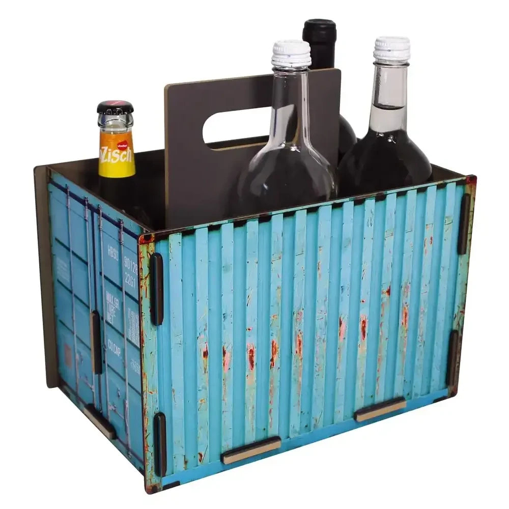 WERKHAUS Flaschenträger Container Türkis
