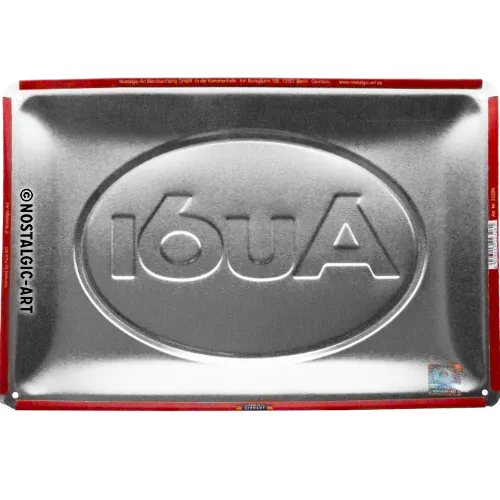 Nostalgic-Art Blechschild Audi Red Shine, 20x30 cm, Rückseite