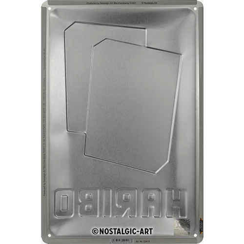 Nostalgic-Art Blechschild Haribo Packung, 20x30 cm, Rückseite