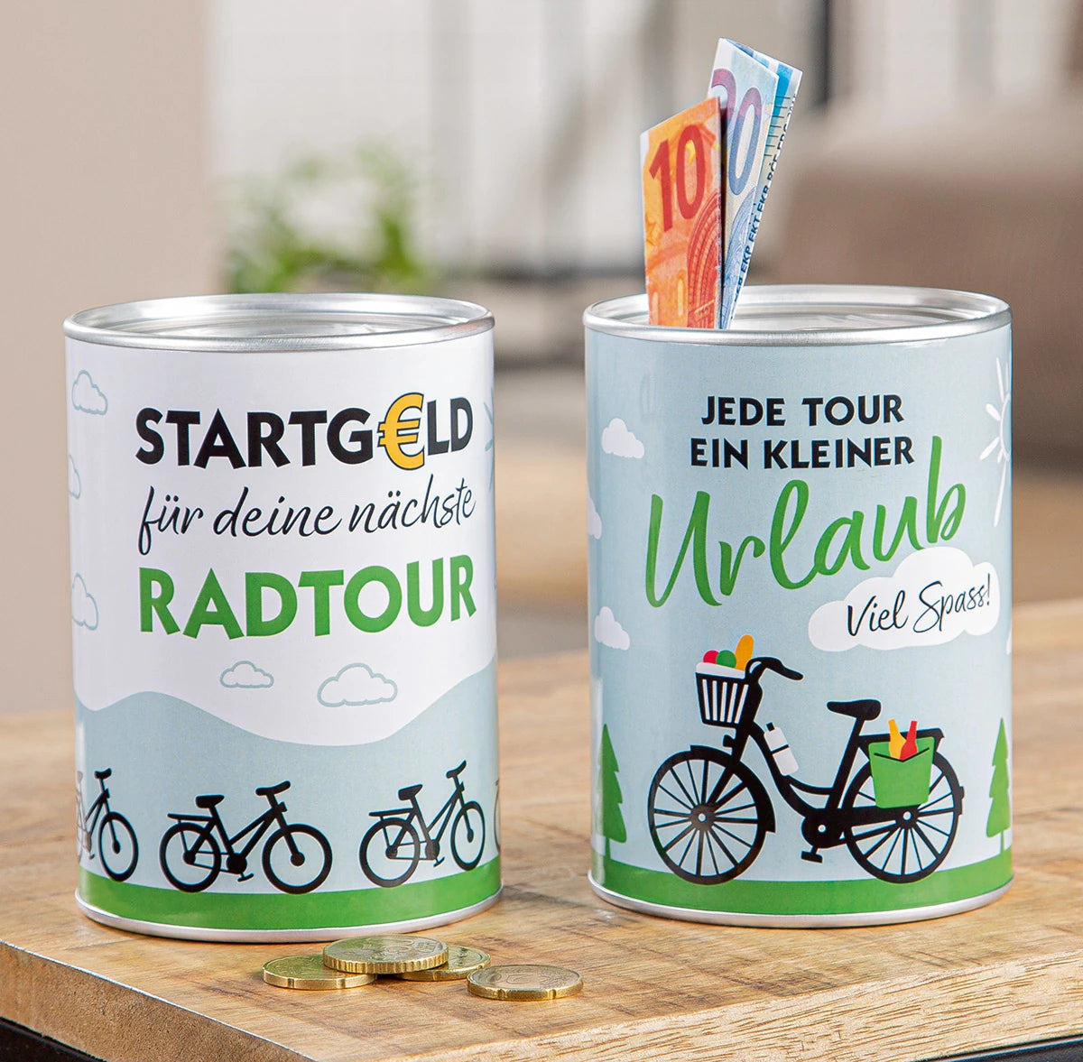 Spardose "Fahrradliebe" mit Spruch Mood