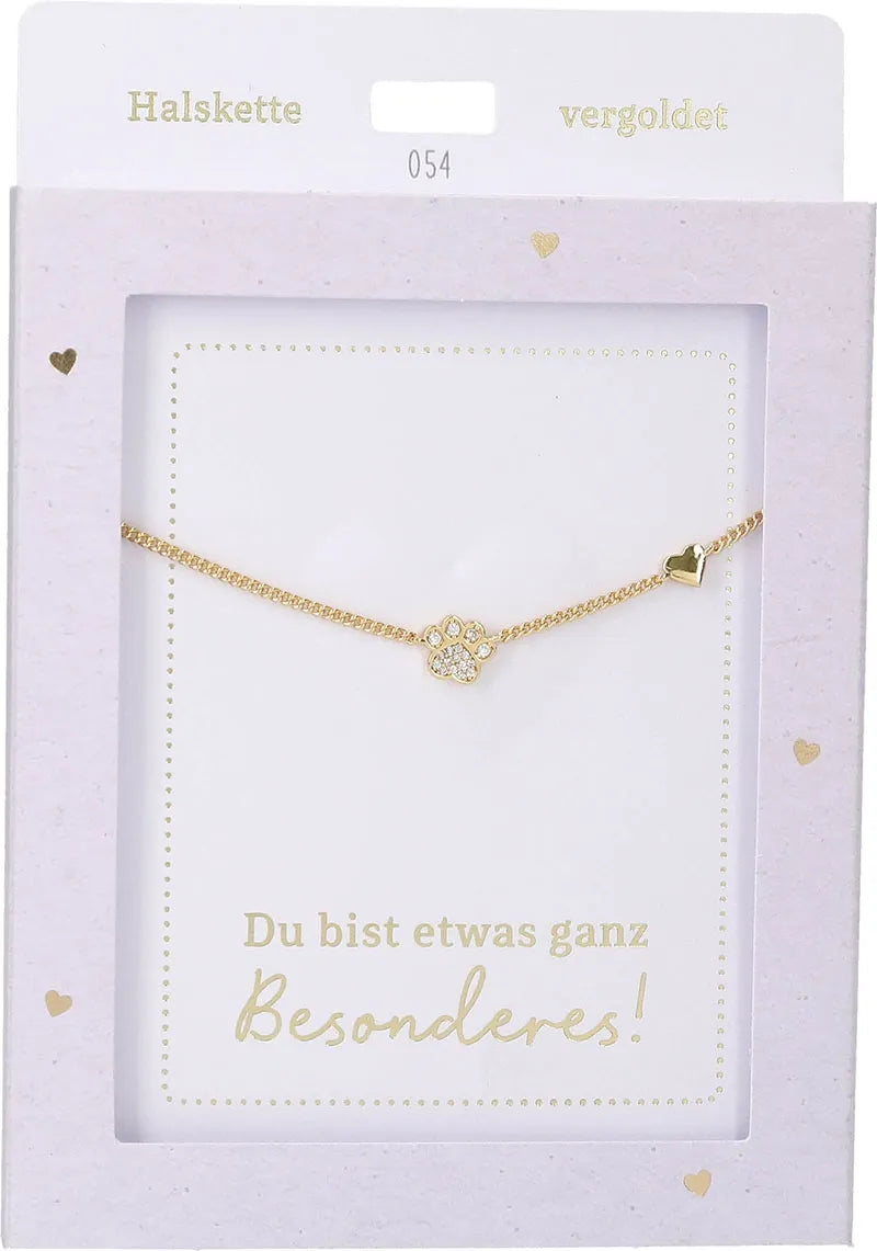 DEPESCHE Halskette "Heart of Gold" mit Symbol/Wort/Buchstabe und Herz