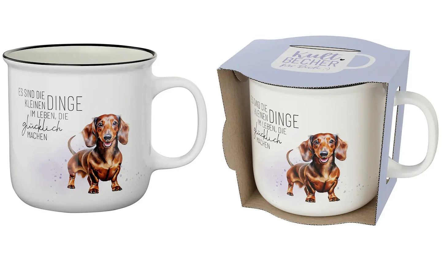 Geschenk für Dich - Kultbecher "Dackel" - Die kleinen Dinge im Leben