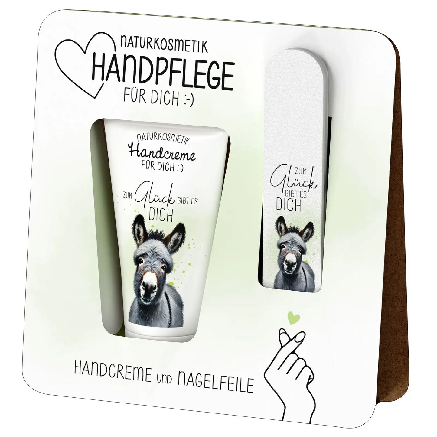 Geschenk für Dich - Handpflege-Set "Esel" - Zum Glück gibt es Dich