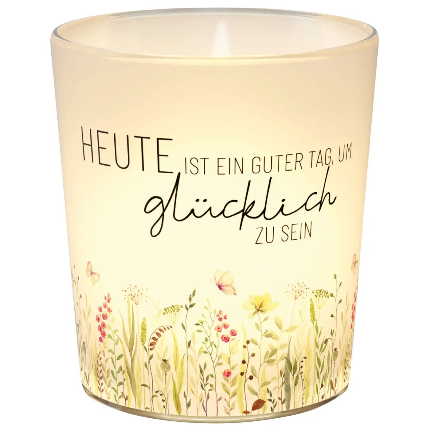 Geschenk für Dich - Windlicht "Wiese" - Heute ist ein guter Tag