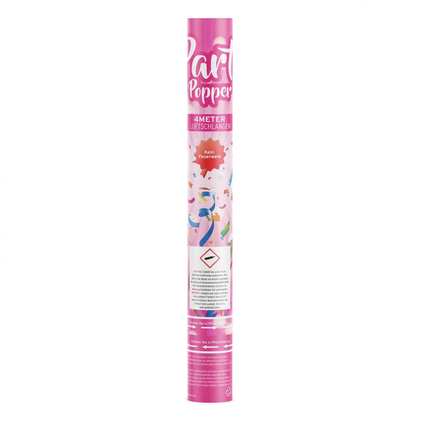 Party Popper "4 Meter Luftschlangen"