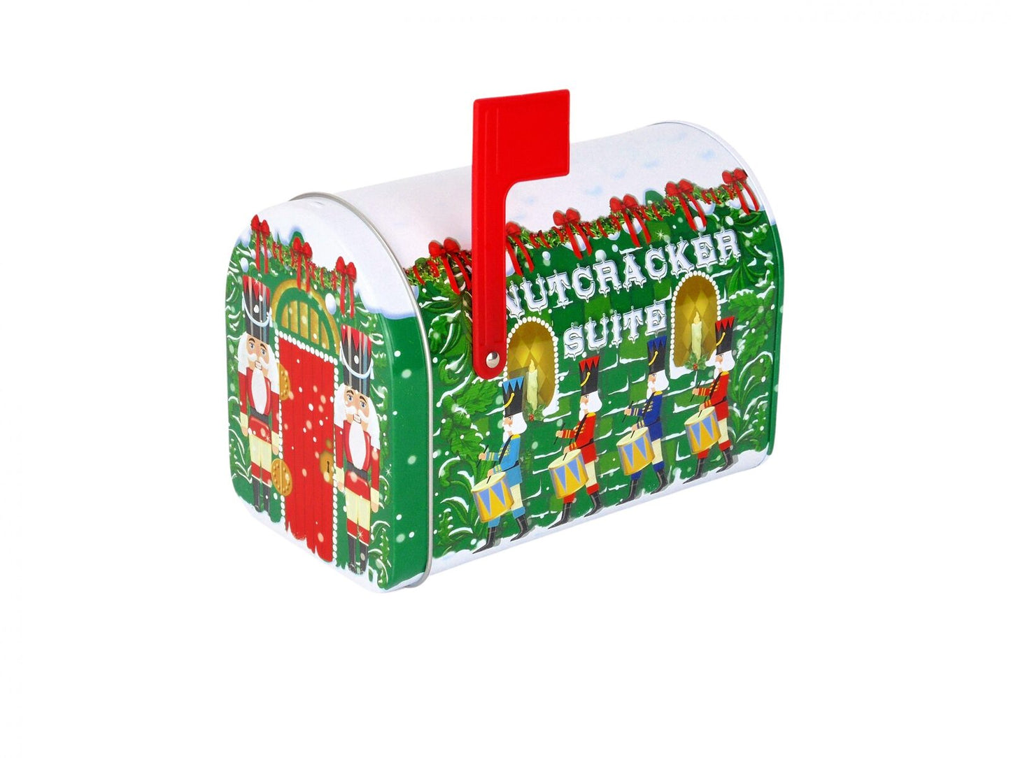 Blech-Keksdose "Briefkasten" im Weihnachts-Design