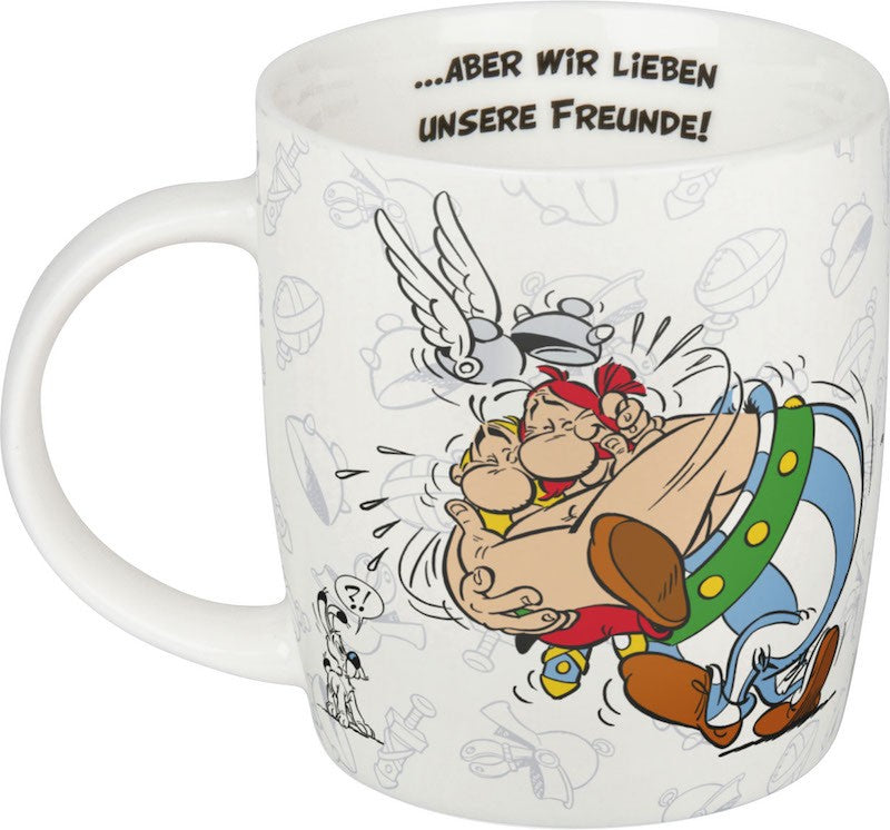 Könitzer Kaffeebecher "Asterix - ... aber wir lieben unsere Freunde!"