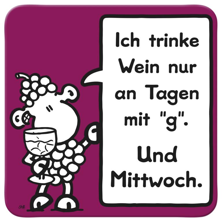 Sheepworld Untersetzer “Ich trinke Wein”