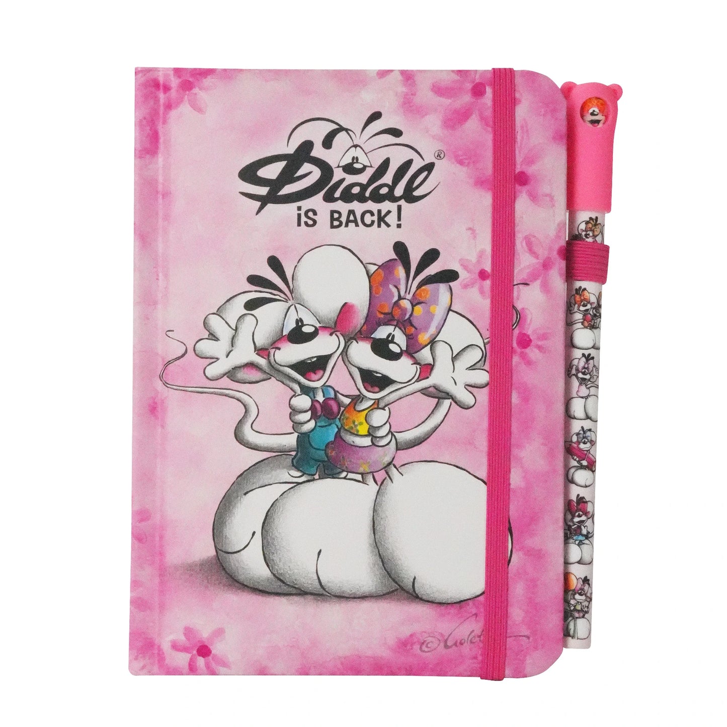 Diddl Notizbuch mit Stift, A6 - rosa, Diddl&Diddlina