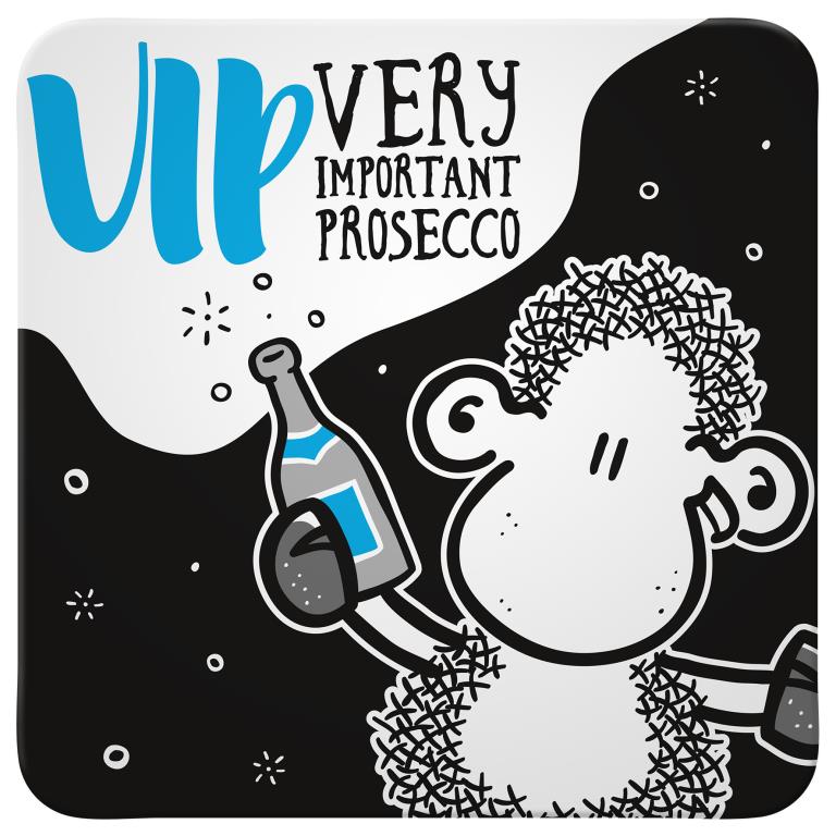 Sheepworld Untersetzer "VIP - Very Important Prosecco"