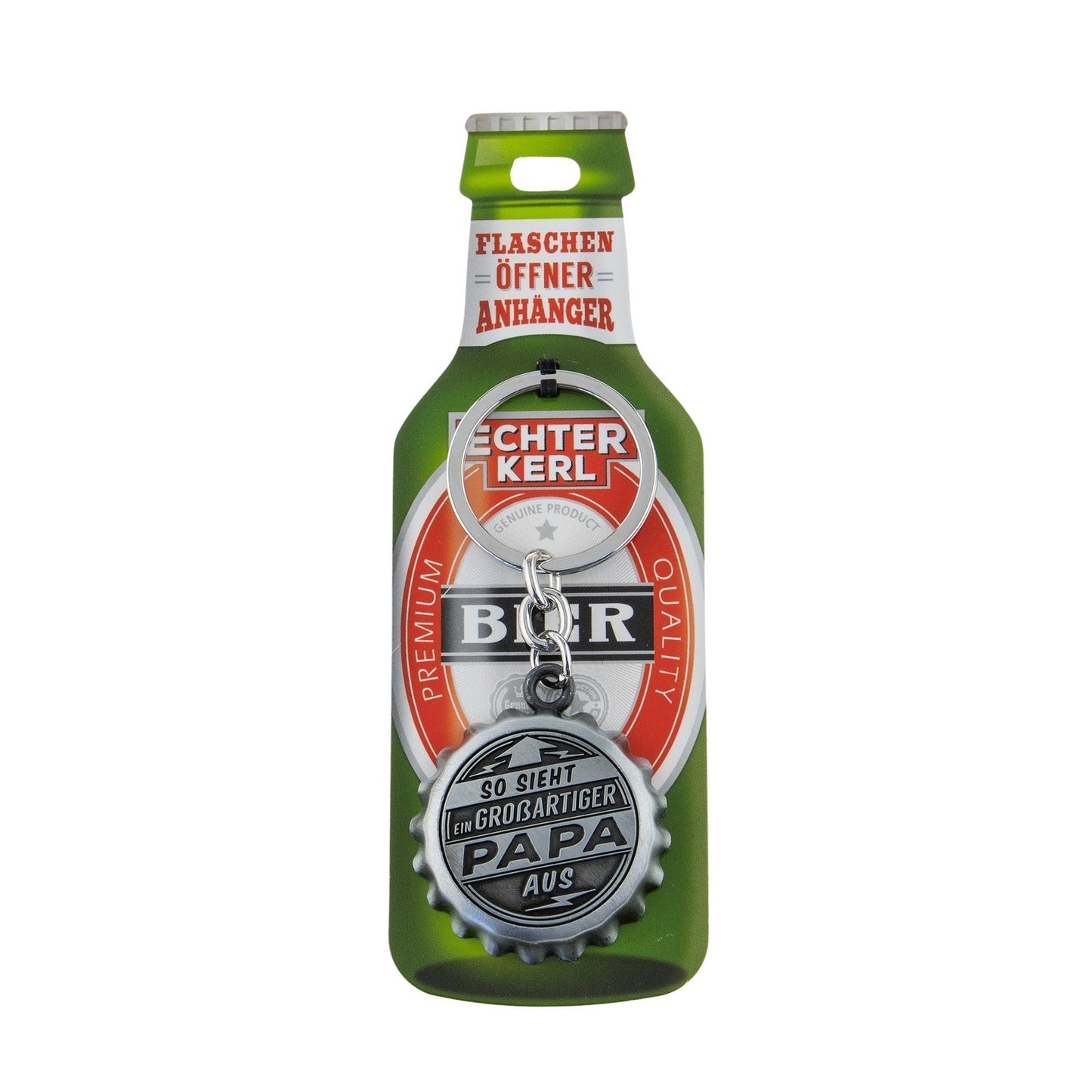 Schlüsselanhänger mit Flaschenöffner - Papa