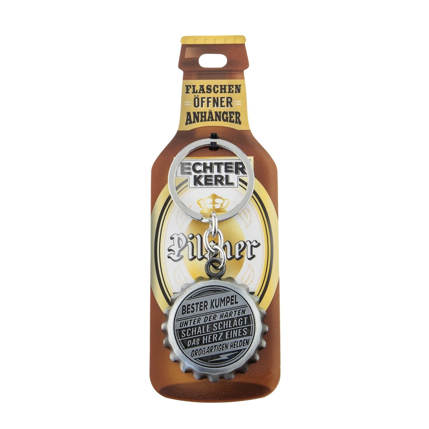 Schlüsselanhänger mit Flaschenöffner - Bester Kumpel