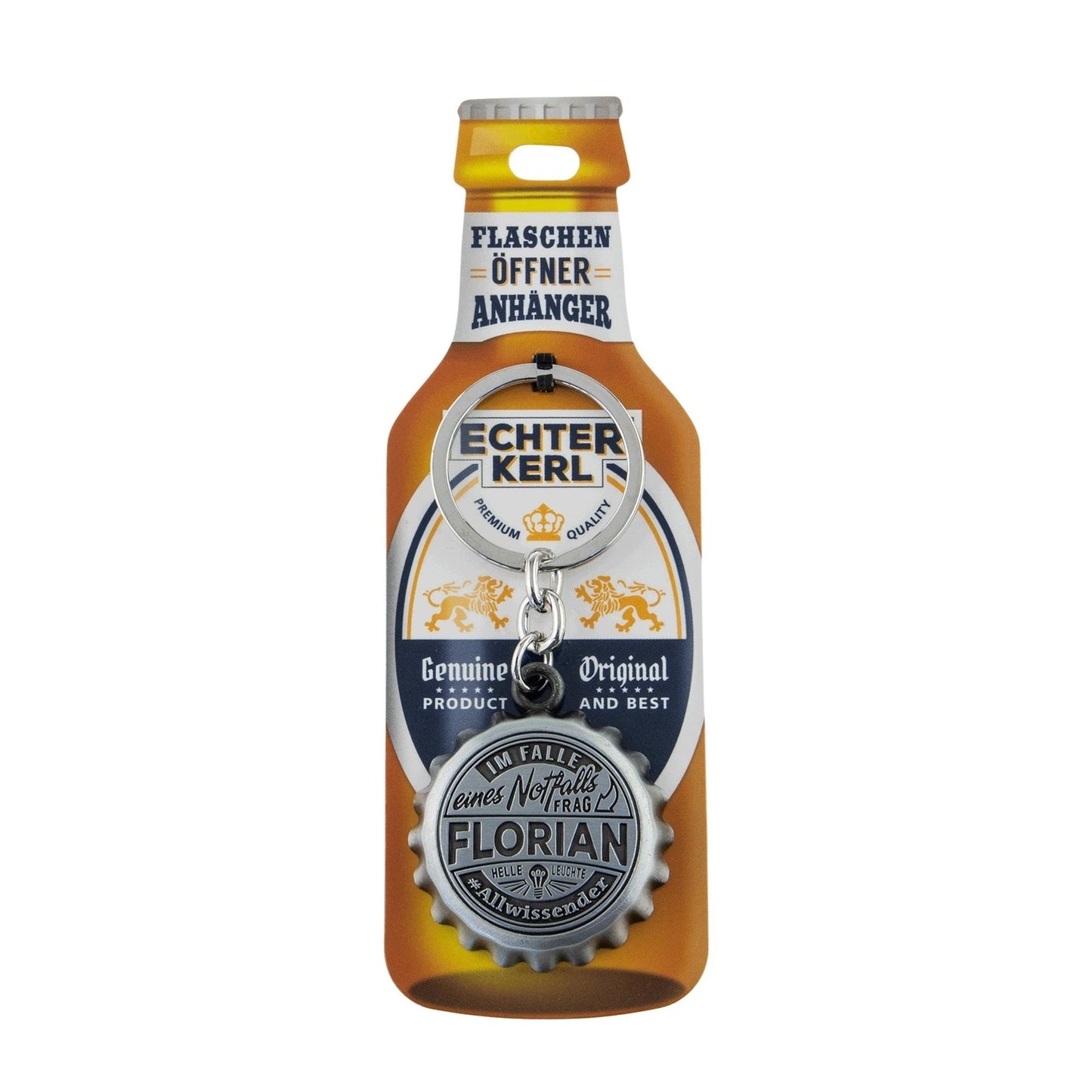 Schlüsselanhänger mit Flaschenöffner - Florian