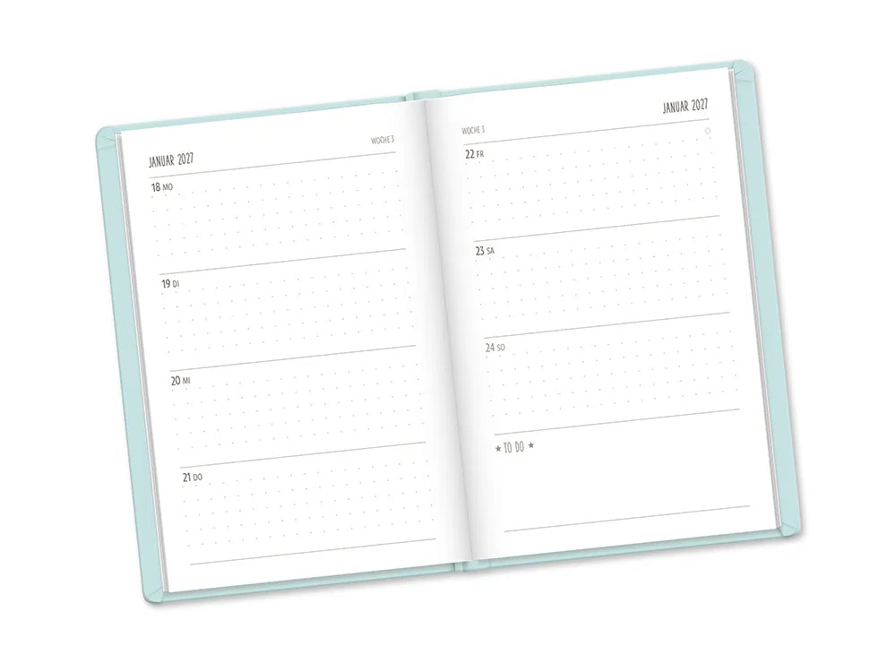 Terminplaner - Mint - 2027 - To-Do Januar