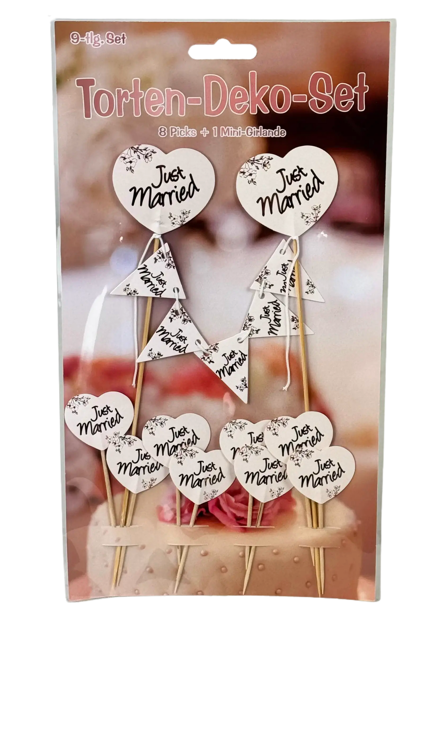 Torten-Deko-Set "Just Married" Roségold