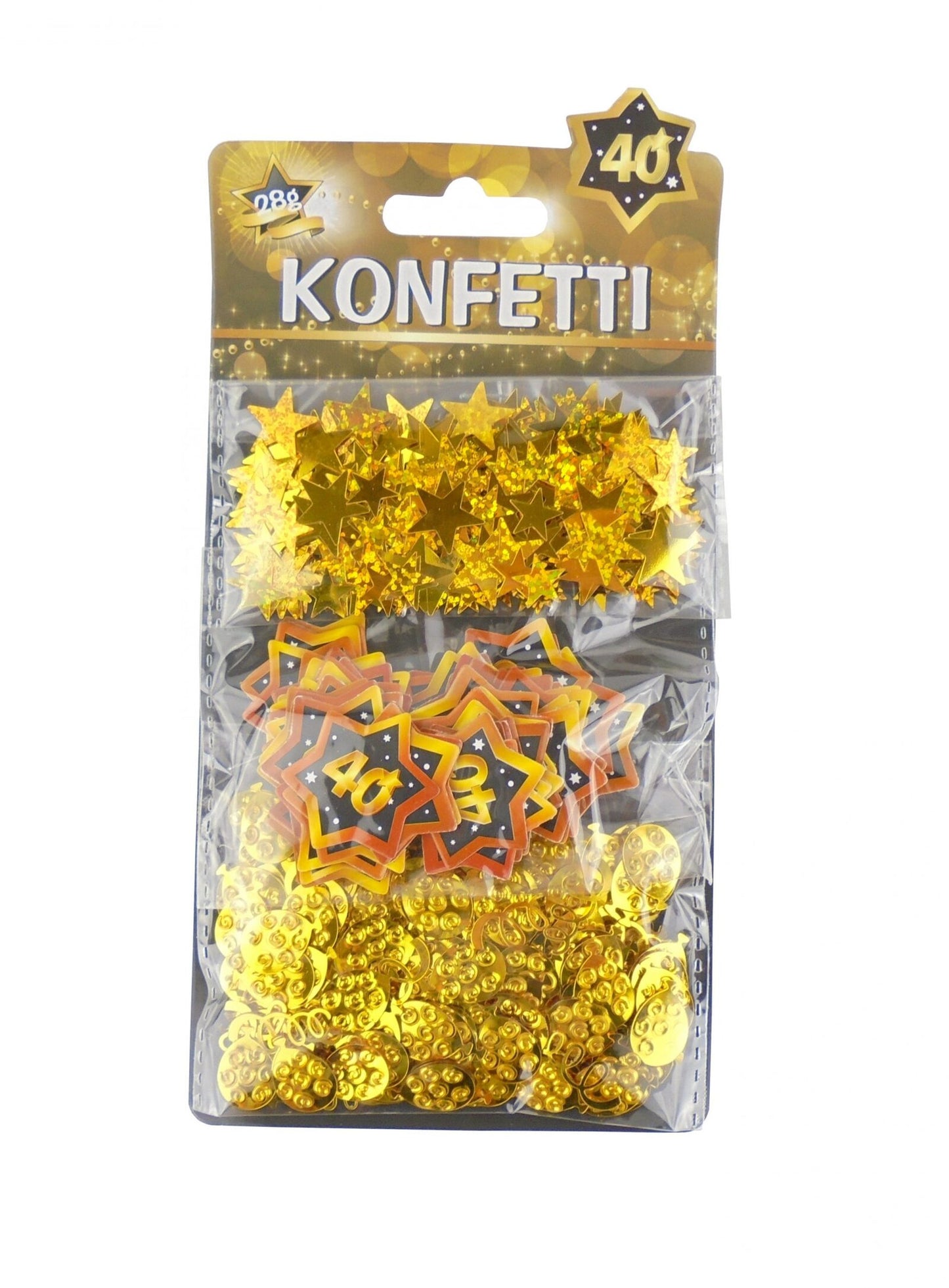 Konfetti-Mix zum 40. Geburtstag in schwarz/gold