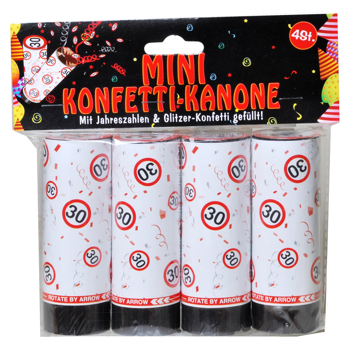Mini Konfetti-Kanone zum 30. Geburtstag