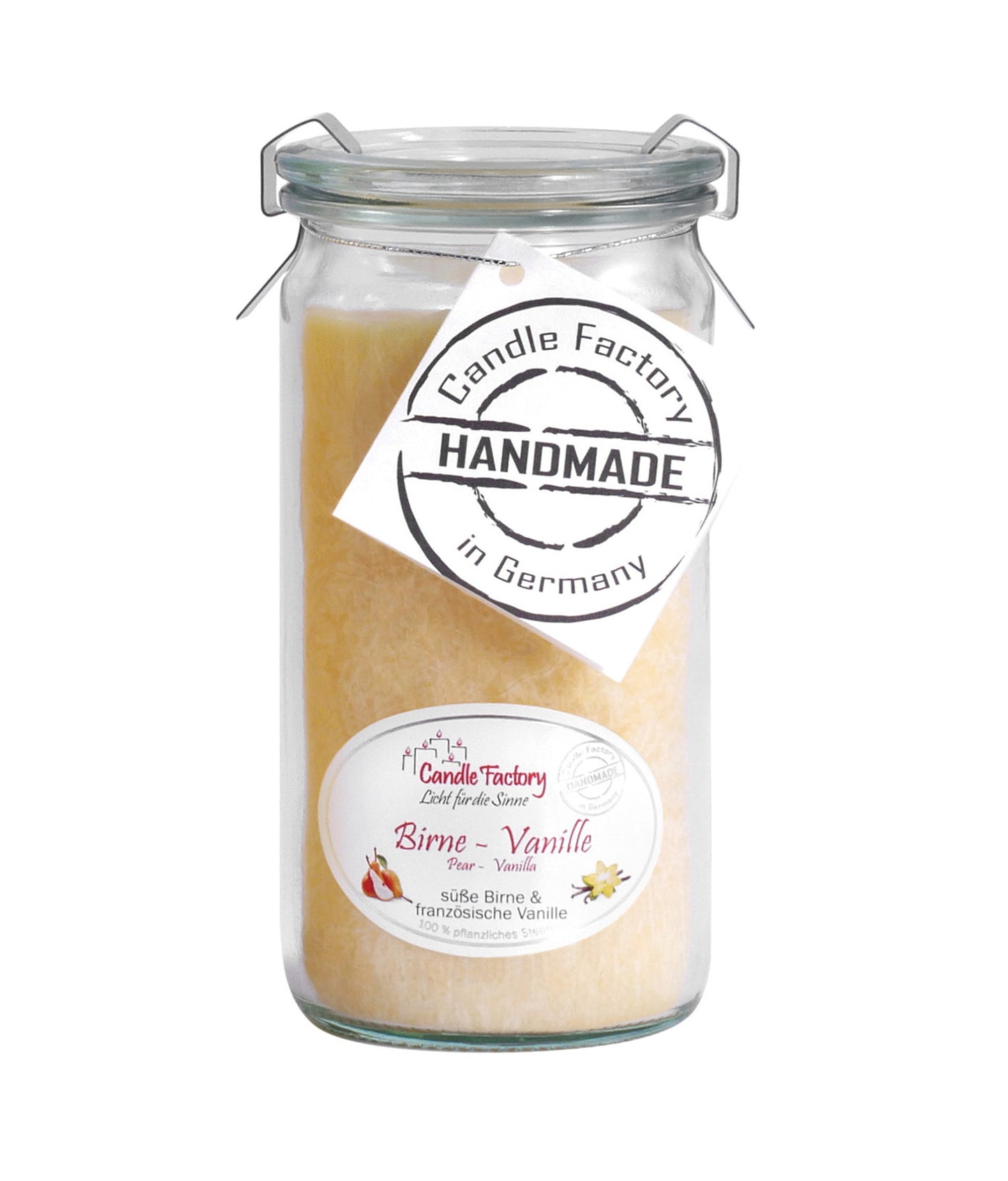 Candle Factory Duftkerze - Birne-Vanille im Weck-Glas