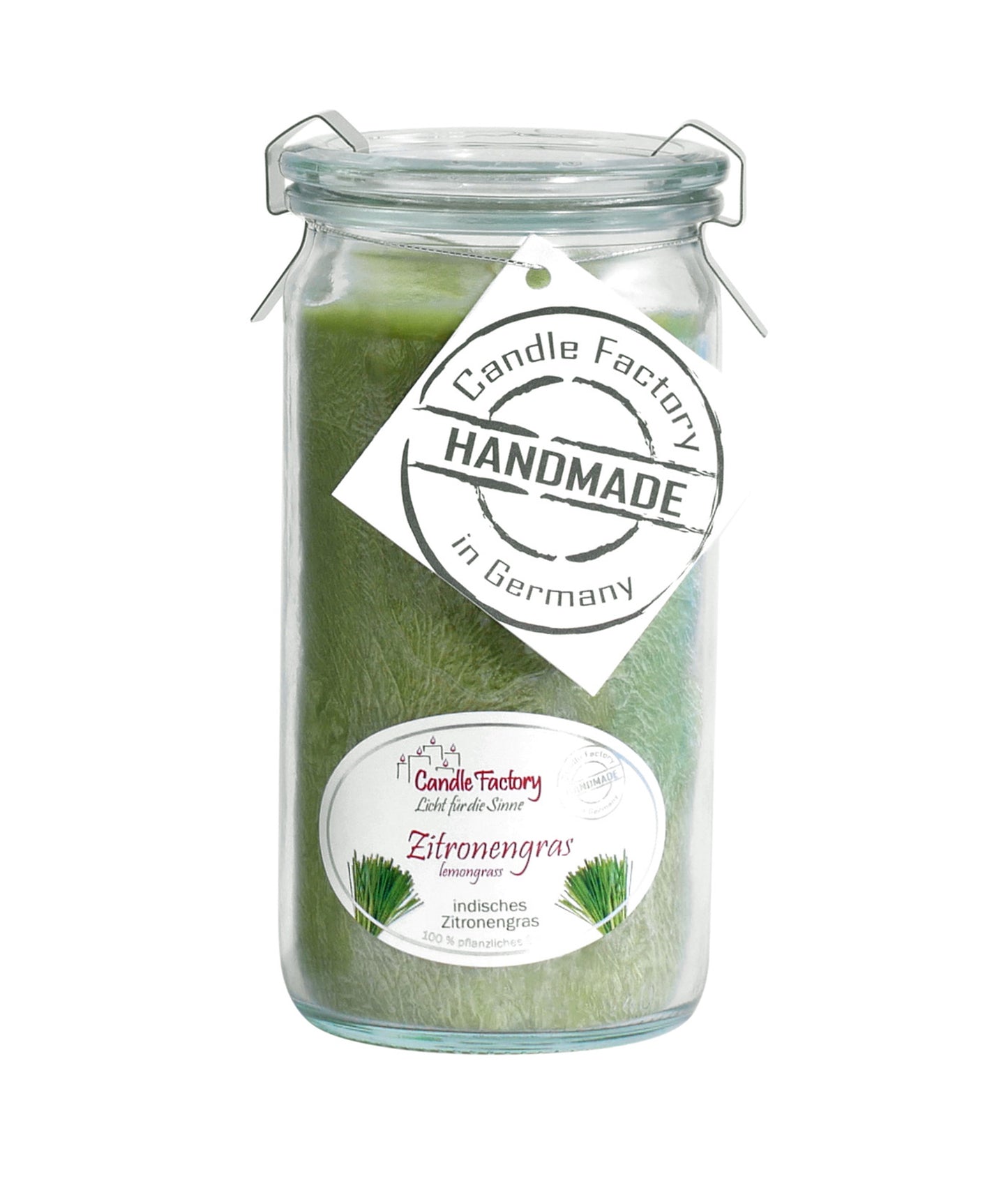 Candle Factory Duftkerze - Zitronengras im Weck-Glas