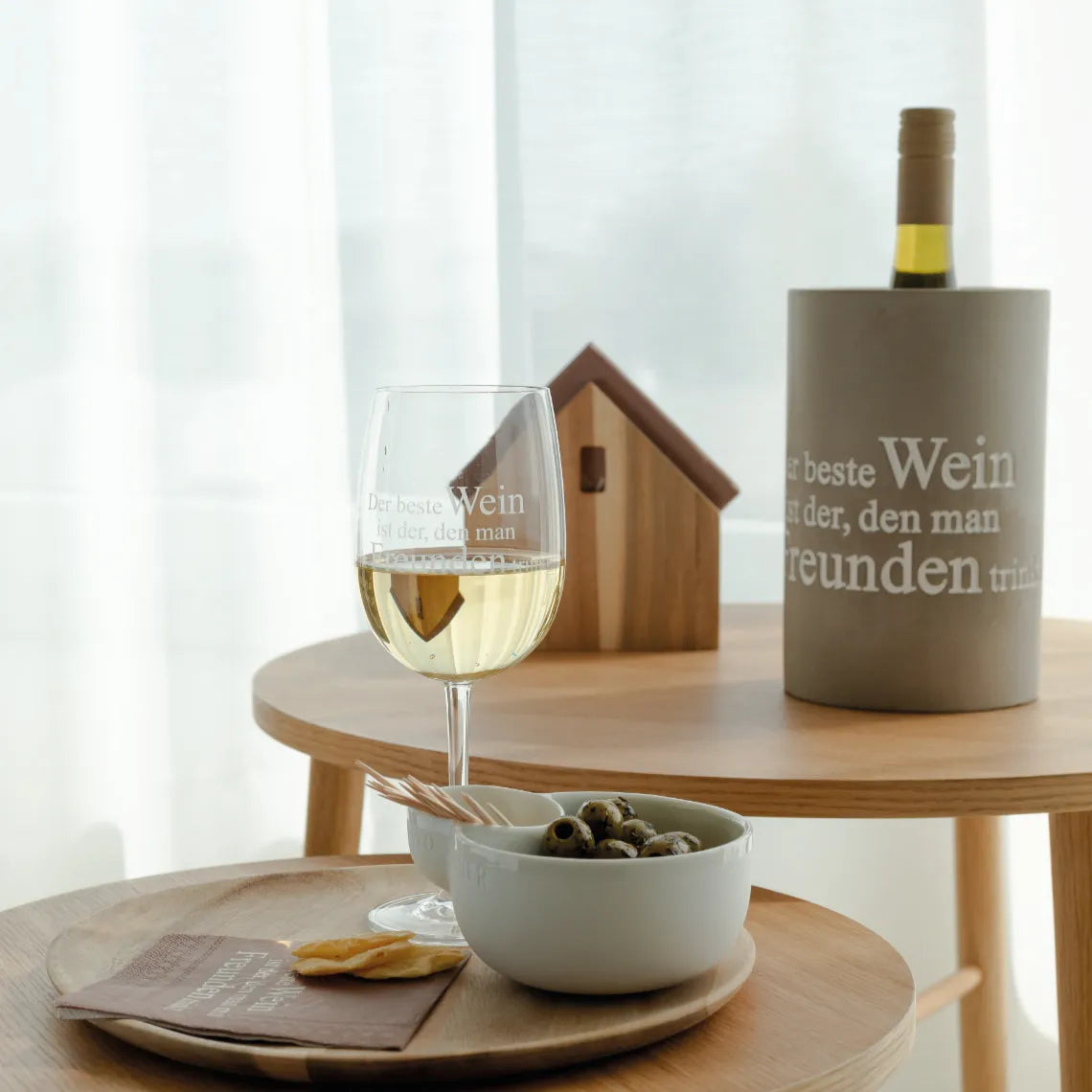 Weinkühler "Der beste Wein" aus Beton
