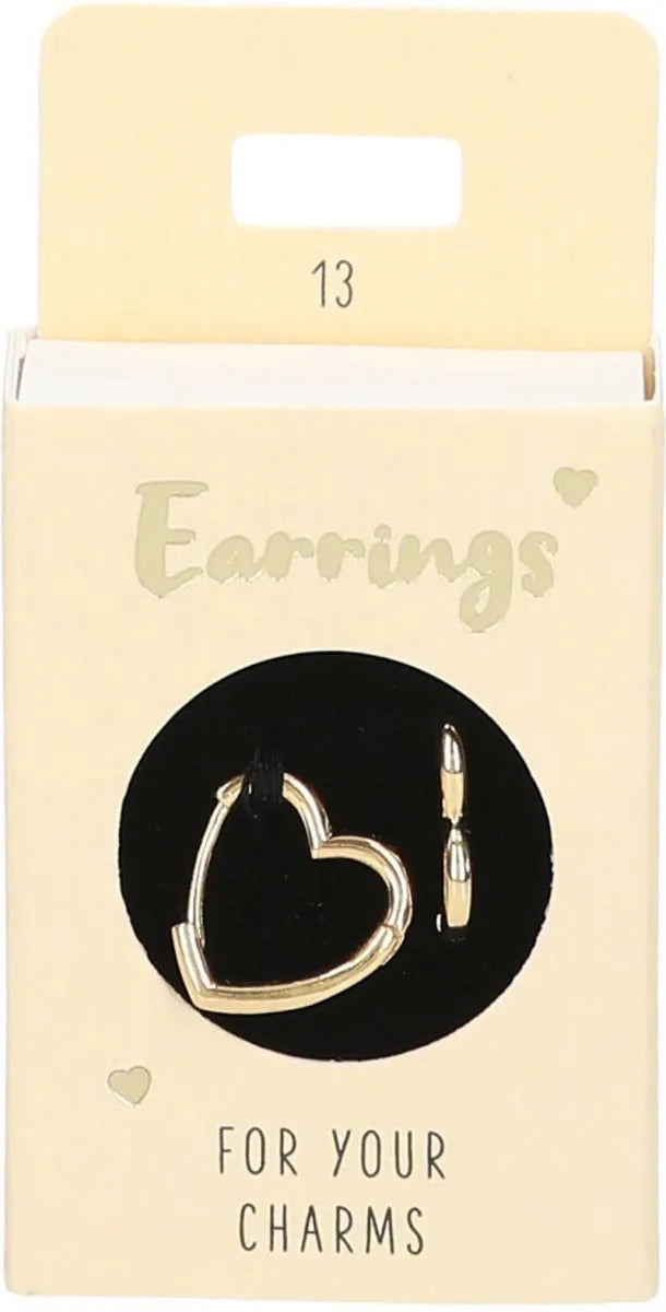 DEPESCHE Ohrringe, kombinierbar mit Charms, Creolen gold, Herz