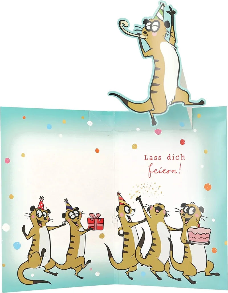 Jump Outs Musikkarte "Happy Birthday", aufgeklappt