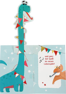 Jump Outs Musikkarte "Dinos zum Geburtstag"