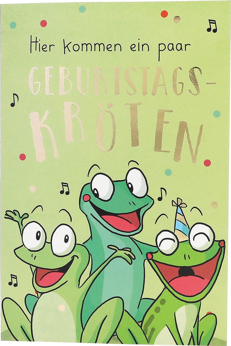 Jump Outs Musikkarte "Geburtstagskröten"