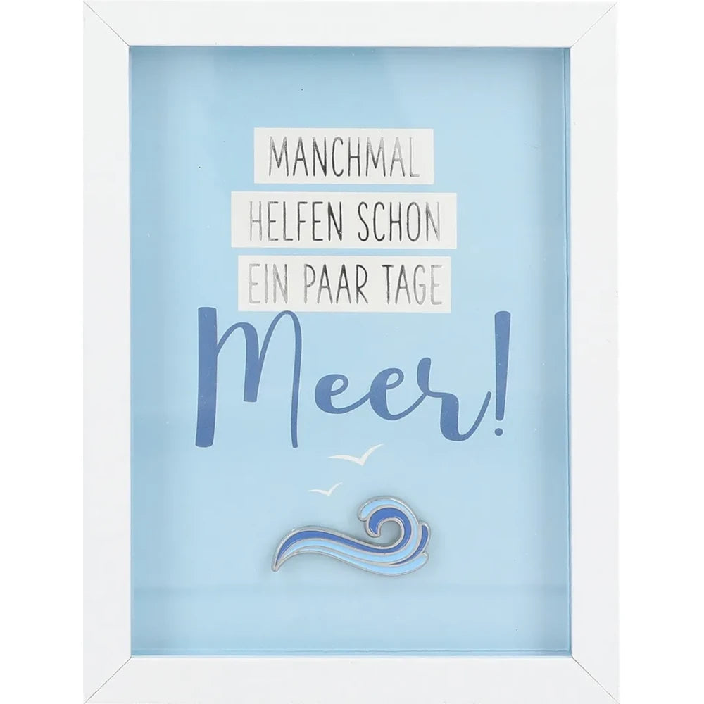 Mini-Bilderrahmen mit Schriftzug "Meer"