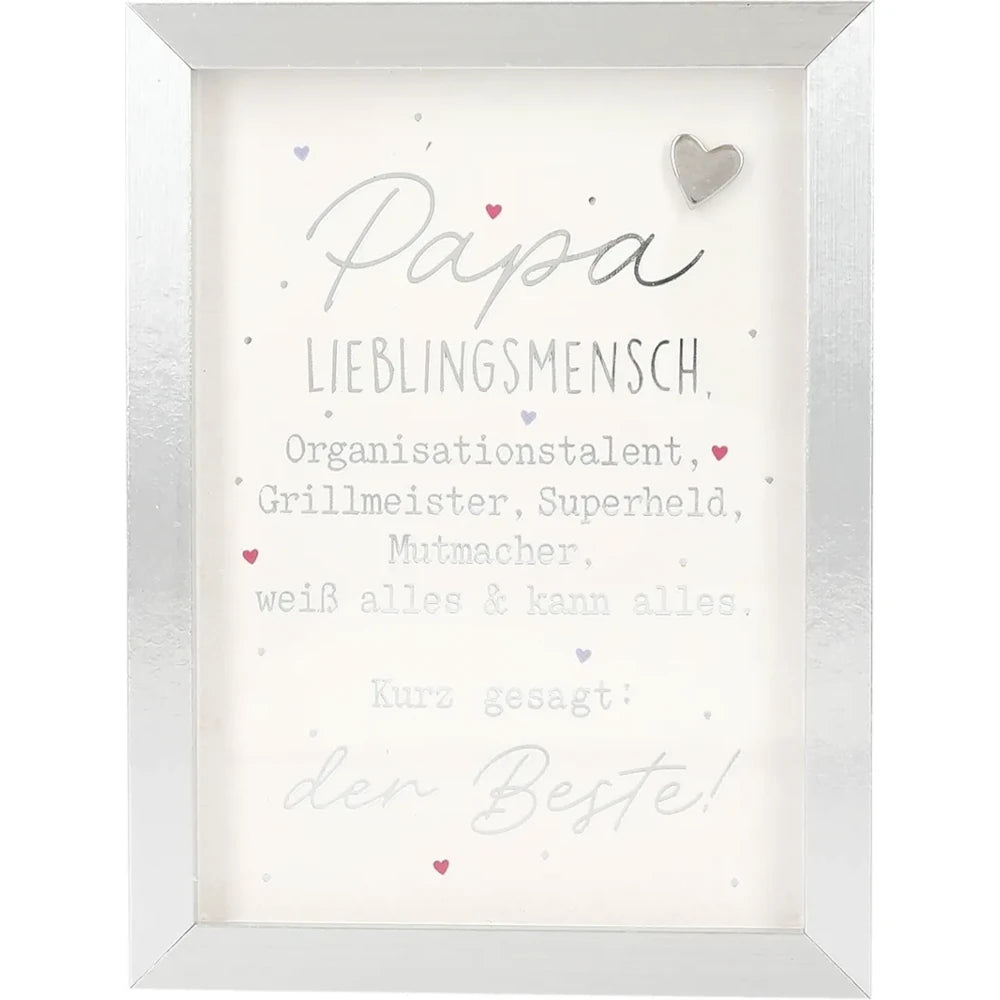 Mini-Bilderrahmen mit Schriftzug "Papa Lieblingsmensch"