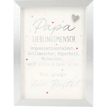 Mini-Bilderrahmen mit Schriftzug "Papa Lieblingsmensch"