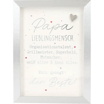 Mini-Bilderrahmen mit Schriftzug "Papa Lieblingsmensch"