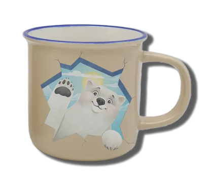 Handgemachte Tasse "Eisbär" mit Wunschname