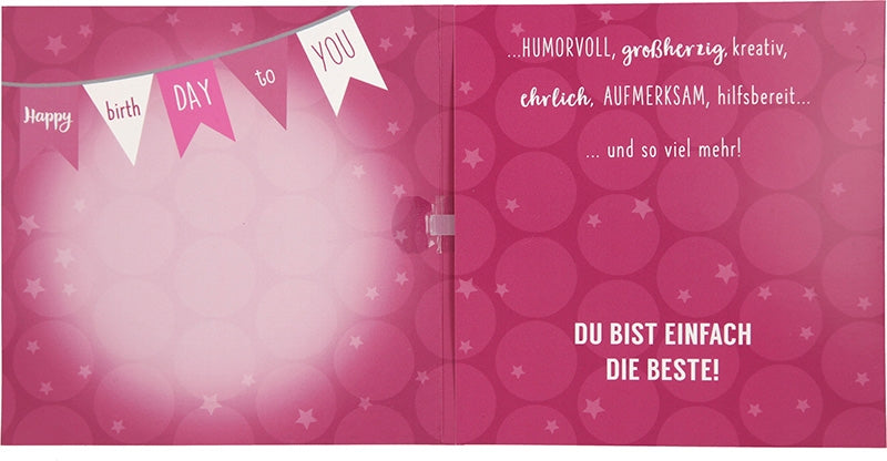 Musikkarte 60. Geburtstag / dunkelrot