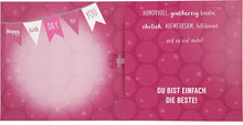 Musikkarte 60. Geburtstag / dunkelrot