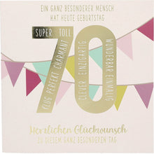 Musikkarte 70. Geburtstag