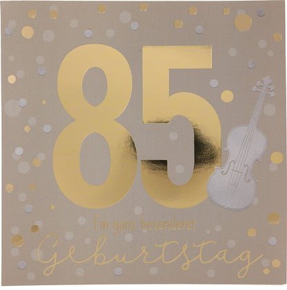 Musikkarte 85. Geburtstag / Cappuccino
