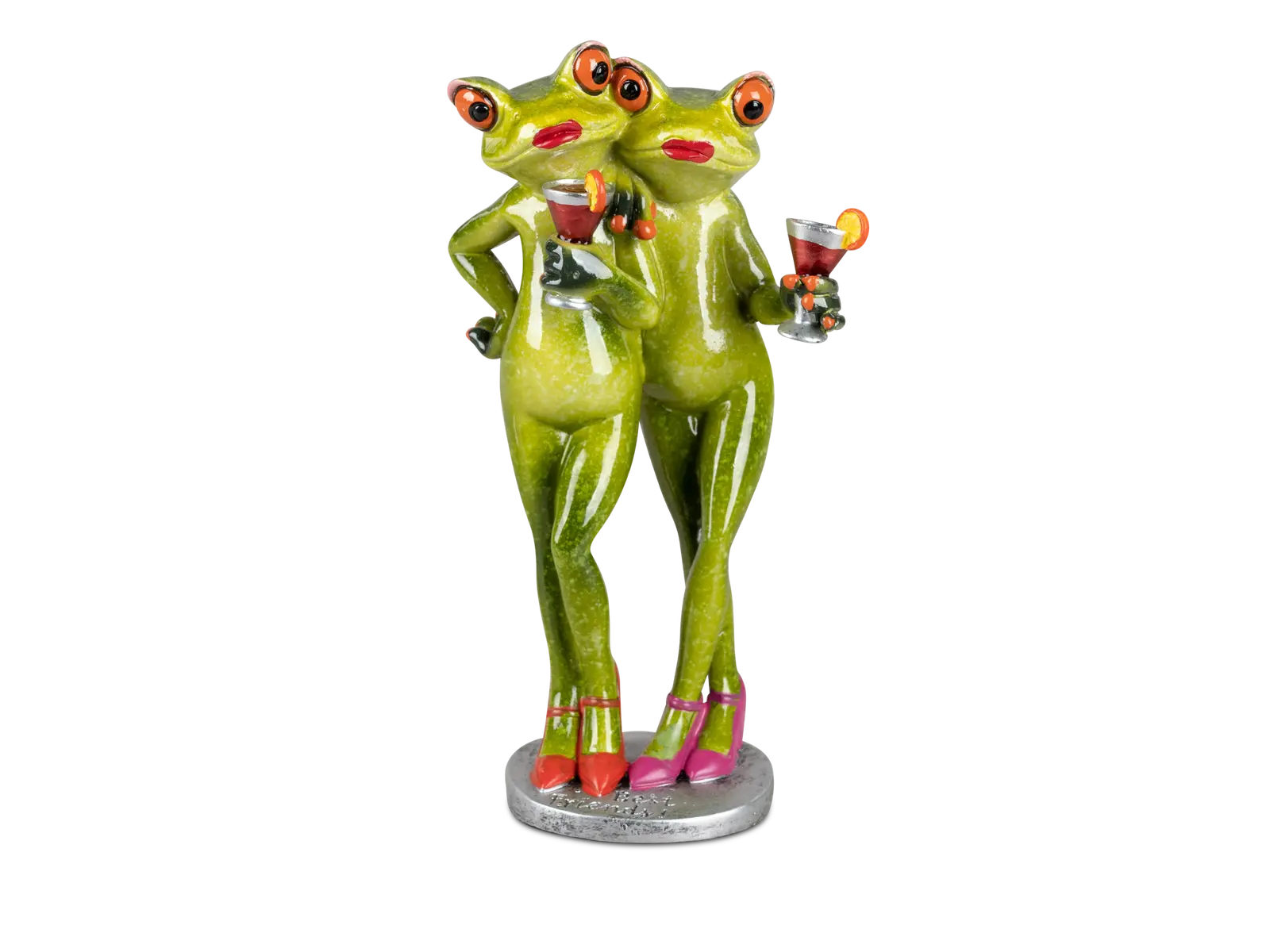 Formano Frosch Ladies mit Cocktail, hellgrün - Froschhausen