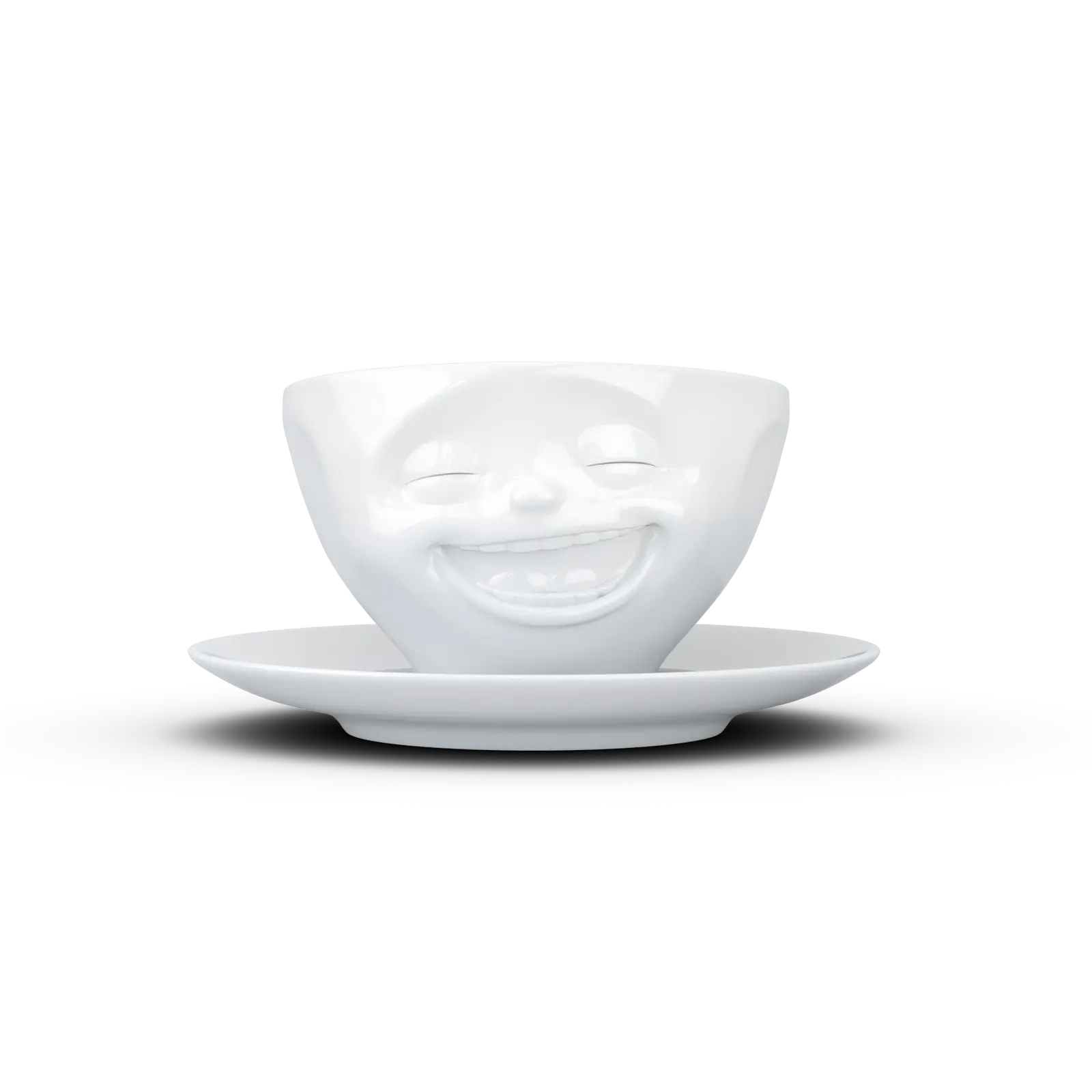 FiftyEight Kaffeetasse & Unterteller "Lachend"