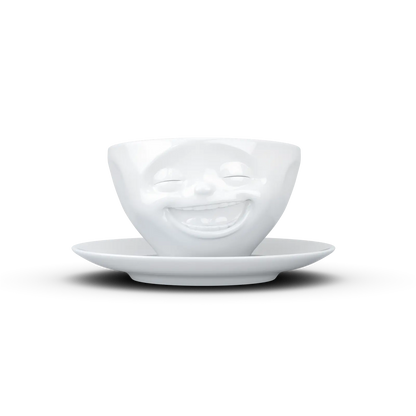 FiftyEight Kaffeetasse & Unterteller "Lachend"