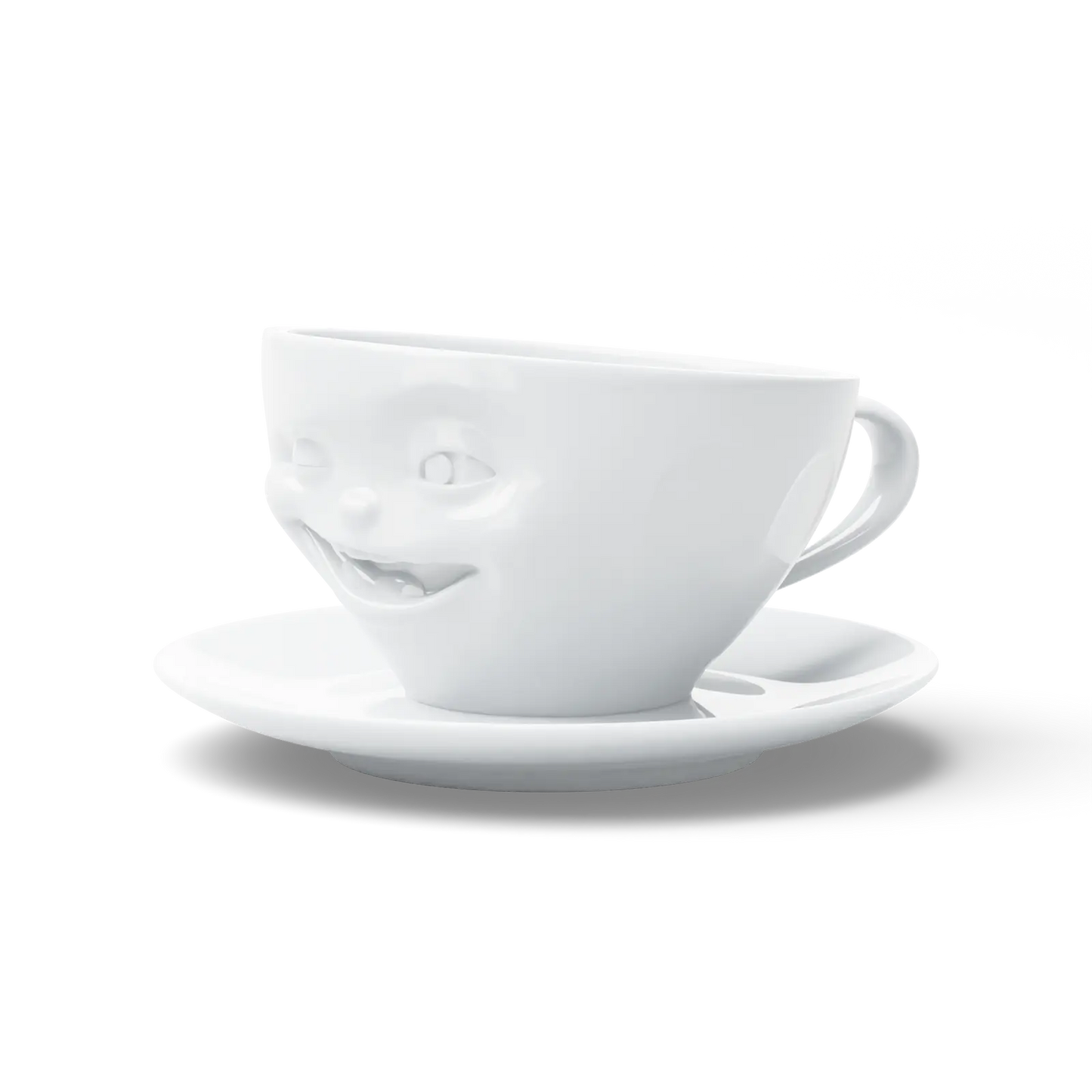 FiftyEight Kaffeetasse & Unterteller "Zwinkernd"